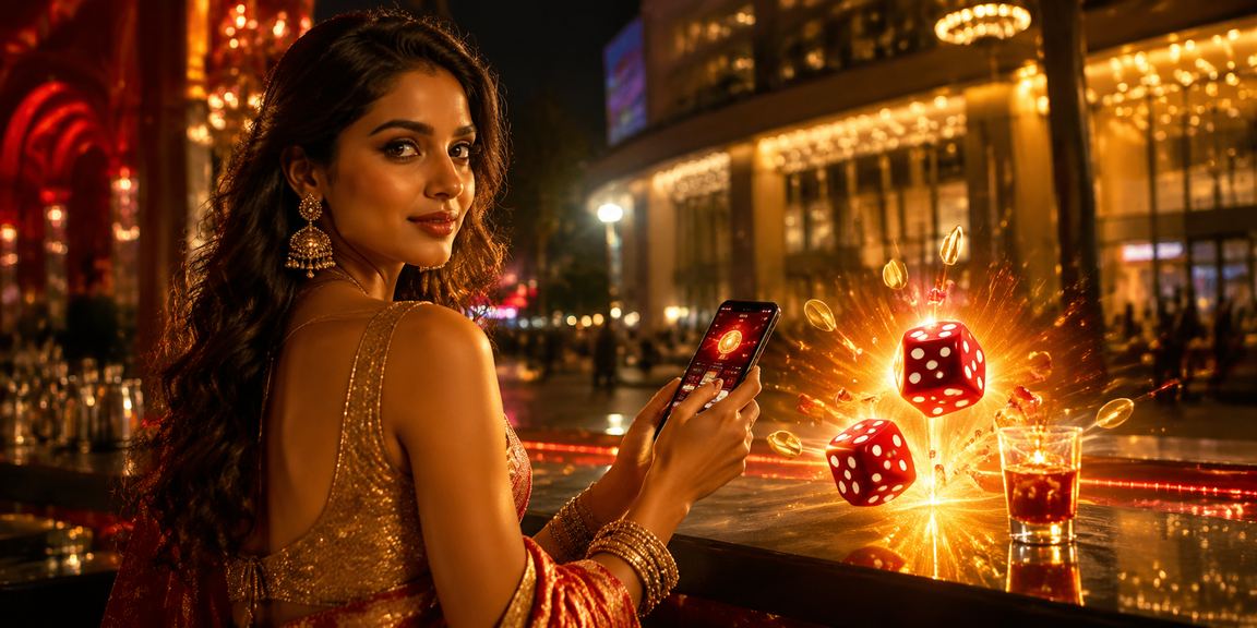 Indian player registering on mobile device with red gold background
