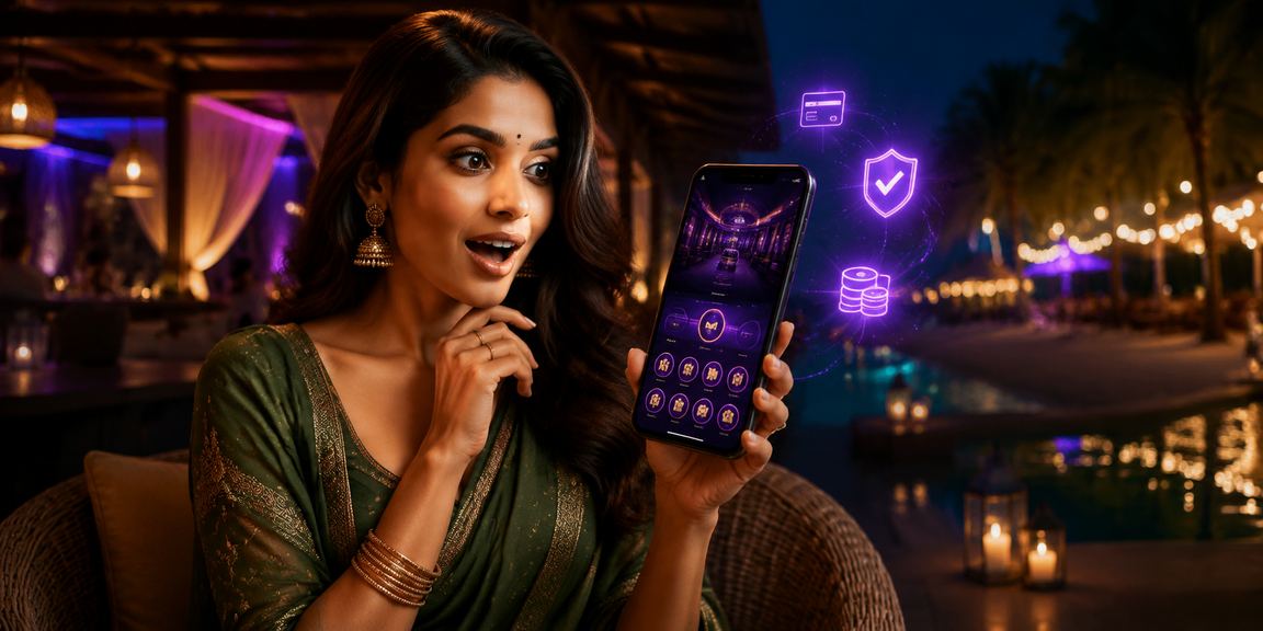 Indian player logging in on mobile device
