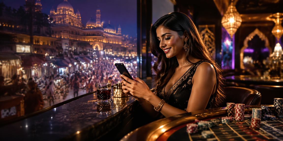 Indian roulette game scene showing betting on a casino table