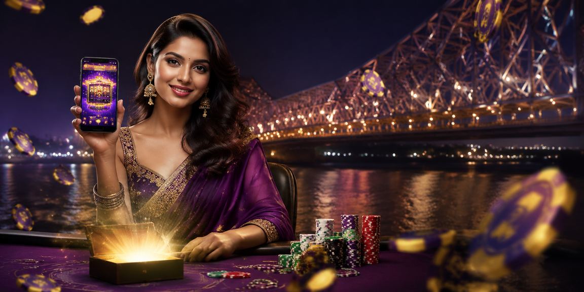 Kolkata Howrah Bridge showing deposit bonus promotion on mobile